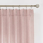 Vision Home Pink Pinch Pleated Semi Sheer Curtains for Girls Bedroom Living Room Textured Light Filtering Window Curtains 90 inch Rayon Blended Pinch Pleat Pink Drapes with Hooks 2 Panels 40" Wx90 L