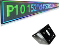 HS P10 Outdoor Programmable Scrolling Led Signs, Open Neon Sign, Digital Electronic Message Board Custom, Large Display Banner Waterproof , for Business Store Commercial Restaurant Window Advertising Public, Full Color High Brightness 152’’x14’’ WIFI c...
