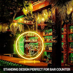 Custom Beach Bar Neon Sign for Wall Decor, Personalized LED Neon Home Bar Signs, Customized Neon Lights Cocktail Coconut Tree Signs for Man Cave Pub Tavern Bistro Lounge Pool Party Poolside Outdoor