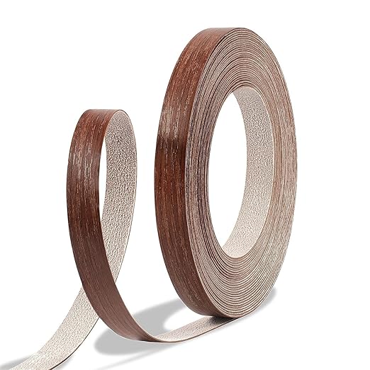 GSCIT Club Cherry Edge Banding, 7/8 inch x 25ft roll of Veneer PVC Edge Banding Pre-glued Flexible, Wood Tape for Cabinet Repair