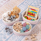 CubesLand Rectangle Organization/Storage Basket, Natural Cotton Rope Woven Baskets for Organizing, Small Basket for Kids, Baby Nursery, Cat Dog Toy Baskets, Organizer Bins for Shelves 3 Packs