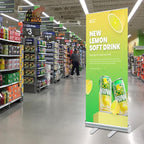Custom Retractable Banner with Aluminum Stand, Personalized Pop up Banners and Full Color Design with Portable Travel Case for Events, Trade Shows, Advertising, Business, Photo (33"x81")