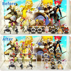 NIUBEE Acrylic Display Riser, 3 Pcs 9" Large Acrylic Risers, Clear Rectangular Stands for Candy Dessert Cupcakes, Collectibles Display Stands Shelf for Display for Funko POP Figures