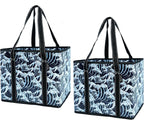 BeeGreen Large Waterproof Reusable Bags Christmas Heavy Duty Shopping Tote for Groceries Pool Gift with Webbing Handles