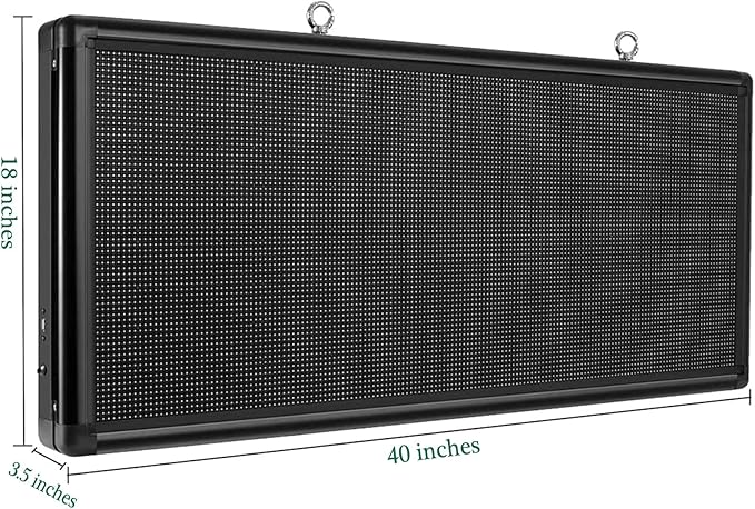 P6 Outdoor LED Sign 40" x 18" Programmable LED Scrolling Message Board with High Resolution Support Texts, Images& Video with Waterproof IP45