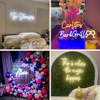 Custom Neon Sign, 2026 Xmas Present LED Lighted Neon Name Logo Sign Personalized for Bedroom Wall Decor, Illuminated Neon Light Sign Customizable for Home Birthday Wedding Party Bar Business (16-60")