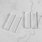 UNIQOOO 4" Clear Acrylic Stand | 6 Pack 3mm Slot Wedding Sign Holders, Perfect for Wedding, Table Number, Exhibition, Office, Restaurant, Business