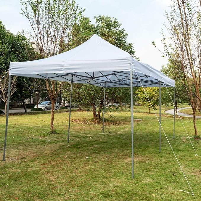 Tangkula 10’ X20’ Carport Tent Pop Up, Commercial Instant Canopy with Tent Peg, Waterproof Wedding Canopy with Wind Rope, Outdoor Shelter Pavilion for Parties Camping, Gazebo with Carry Bag