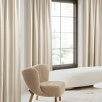 NICETOWN Jacquard Linen Curtains for Bedroom, Waffle Weave Privacy with Light Filtering Window Treatments for Living Room, W52 x L96, 2 Panels