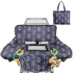 Shopping Cart Cover for Baby Girl Boy 2-in-1 High Chair Water Resistant High Chair Cover w/Phone Pouch Pocket Gender Neutral Cart Cover for Zebra Texture Babies Padded Grocery Cart Cover for Baby