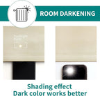 BGment Room Darkening Curtains for Bedroom - Grommet Thermal Insulated Window Treatments Light Blocking Curtains for Living Room, Set of 2 Panels, Each 55 x 69 Inch, Beige