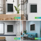 Ghent 36"x36" 1-Door Outdoor Enclosed Vinyl Bulletin Board, Shatter Resistant, with Lock, Satin Aluminum Frame - Ebony (PA13636VX-183), Made in the USA