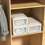 Oymlclivisa Small Stackable Desktop Drawers Unit, Plastic Storage Drawer, 3 Packs