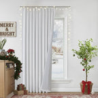 Vision Home White Pinch Pleated Full Blackout Curtains 60 inch Wide Thermal Insulated Window Panels 108 inch for Bedroom Living Room Darkening Pinch Pleat Drapes with Hooks Back Tab 9 FT 60"Wx108"Lx1