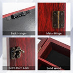 GMFrames 16x20 Wooden Shadow Box Frame with Removable Shelves Deep Display Case for Military Medals Keepsakes Cherry