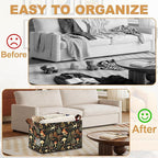 Decorative 32L Forest Mushroom Storage Bins with Handles, Organization and Storage, Cube Storage Organizer for Hamper, Nursery