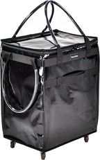 Reusable Grocery Bag On Wheels Large Capacity Shopping Trolley Foldable Rolling Tote Bag with Heavy Duty Handle for Travel