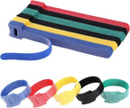 150PCS 8 Inch Cable Ties Reusable Multi-Purpose Wire Ties Cord Organizer Adjustable Cable Management 5 Colors