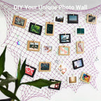 2 Pack Fish Net Decorations - 80x40 Inch Purple Fishing Net Decor for Under The Sea Hawaiian Beach Themed Party, 3mm Thick Natural Cotton Versatile Nautical Netting for Wall Table Halloween Decor