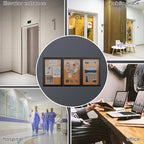 72"x36" Lockable Enclosed Bulletin Board, Outdoor Cork Weather-Resistant Aluminum Frame Notice Board, Wall Mounted Display Case Acrylic Doors for School,Office,Black Frame w/Cork