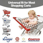 Padded Shopping Cart Cover for Baby Boy & Girl, High Chair Cover for Restaurant Seat, Machine Washable Infant Toddler Buggy Seat Cover (Checkered)