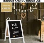 Ilyapa Wooden A-Frame Sign with Eraser & Chalk - 21 x 30 Inches Magnetic Sidewalk Chalkboard – Black Menu Display for Restaurant, Business or Wedding