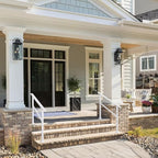 Hand Rails for Outdoor Steps,3 Step Stair Handrail & Indoor Stair Railing Kit，Metty Metal Railings for Outdoor Steps and Hand Rails for Seniors for Porch Railing