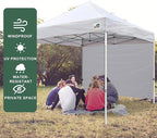 Eurmax USA Instant Canopy SunWall 10FT Pop Up Canopy Wall Sidewall with Horizontal Strap for Eurmax ONLY,1 Pack Sidewall(Red)