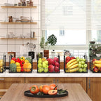 5 Pack XXL Stackable Wire Storage Basket, Extra Large Capacity Pantry Organizer and Storage, Muti-Purpose for Fruit Vegetable Basket & Toy Bin & Snack Organizer