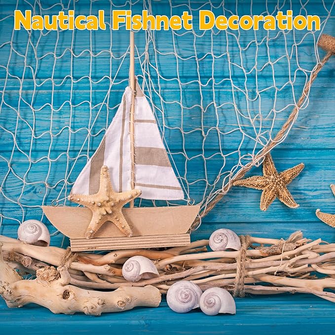 2 Pcs Fish Net Decorations, 39x78 Inch Cotton Nautical Themed Fishing Net, Wall Hanging Photo Display Fishnet for Coastal Bedroom Bathroom, Pirate Hawaiian Beach Under The Sea Party Decor, Light Pink