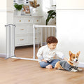 Great Gates Pet Gate - Durable Steel Gate for Stairs - Self-Closing Door & 2-Step Child Proof Lock - Wall-Friendly Dog Gates for Doorways (Fits Most) - 29.8"- 47.5", 34” Tall