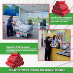 20 Count 24.4inx24.4in Biohazard Waste Bags, 10-Gallon Safe Infectious Waste Disposal Bags,Red Trash Liner,No Leak Bags, Medical Grade