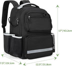 Cleaning Backpack with Bottom Plate & Waterproof Bottom, Large Supplies Bag with Multiple Pockets for Housekeeping Tools, Cleaning Products Caddy Organizer for Home & Car