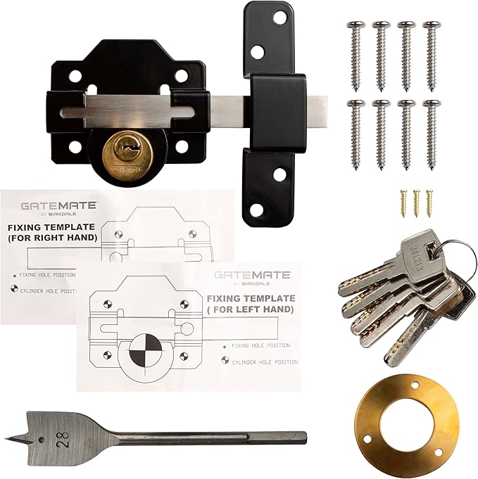 GateMate 2”(50mm) Double Locking Long Throw Lock, High Security, Stainless Steel, Corrosion Resistant, Ideal for Doors and Gates, Robust and Durable Locking Mechanism.