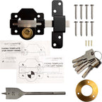 GateMate 2”(50mm) Double Locking Long Throw Lock, High Security, Stainless Steel, Corrosion Resistant, Ideal for Doors and Gates, Robust and Durable Locking Mechanism.