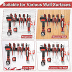 Metal Screwdriver Organizer, Wall Mount Plier Organizer Hammer Holder, Hand Tool Storage Rack for Garage Workshop Workbench(Black, 1PC)