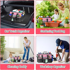 Boczif Cleaning Caddy Bag Wearable, Cleaning Caddy Supplies Organizer with Handle, Shoulder Straps & Detachable Divide, Cleaning Tool Organizers Tote Bag for Cleaners & Housekeepers(Pink)