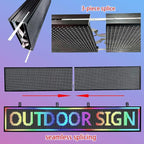 P10 Programmable Led Sign Display Digital Open Sign Custom Banner Outdoor Signs For Businesses Advertising Message Board Word Light Wifi Control High Brightness Neon 115"X14"