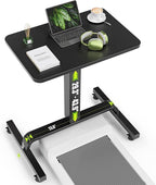 Height Adjustable Mobile Standing Desk with 360° Swivel Casters, 29"-45" Pneumatic Rolling Desk on Wheels, Perfect for Home Office, Bedroom, Living Room, Black