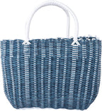 Basket Woven Tote Bag with Handle Large Capacity Shopping Tote Reusable Grocery Shopping Bag for Home, Travel and Shopping