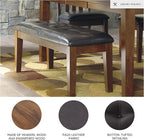 Signature Design by Ashley Ralene Tufted Upholstered Dining Room Bench, Medium Brown