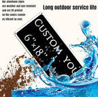 Custom Sign, street signs customized，Aluminum Weatherproof Metal Sign Multiple Sizes, delivery signs for home,Reflective doorplates,Business, Workplace, office, Home, Delivery Signs(6 * 18 Inch)