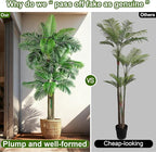 Large Artificial Palm Tree Big Faux Tropical Trees Indoor Outdoor Realistic Floor Plants Tall Fake Plant for Home Living Room Office Decor Porch Outside Patio arboles para Modern Farmhouse decoracion