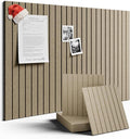 Large Felt Bulletin Board 36"x24" Cork Board Alternative - 6 Pack with 40 Safe Removable Adhesive Tabs, Cork Boards for Walls Cork Board for Home Office Classroom Pin Board-Earth Brown