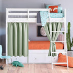 JIUZHEN Short Blackout Curtains for Small Window - Cafe Room Darkening Privacy Thermal Half Window Curtains Tiers for Bathroom,Kitchen, W 42 x L 30, Set of 2 Panels with Tiebacks, Light Green