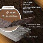 GSCIT Club Walnut Edge Banding, 13/16 inch x 10ft roll of Veneer Edge Banding - Pre-glued Flexible, Real Wood Tape for Cabinet Repair and Furniture Restoration