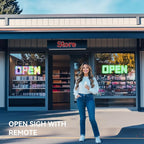 25" X 8" Open Sign, Ultra Bright Large LED Open Signs for Business with APP and Remote Control, Timer, Custom 16 million colors, for Storefronts, Restaurants, Bars, Salons, Cafes