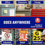 Master Magnetics Magnetic Sign Holder Pack - Magnetic Sign Holders for Door Frames, Metal Shelves, Whiteboards - Powerful Magnet - Retail EZ Grip Holder - 3" L x 1" W x 1.13" H - 25-Pack