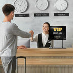 Zhengmy Tabletop Sign Holder with Flat Base Double Sided Countertop Sign Holder Desktop Display Stand Metal Poster Display Stand for Office Store Restaurant Hotels, Black(11" X 8.5",Horizontal,2 Pcs)
