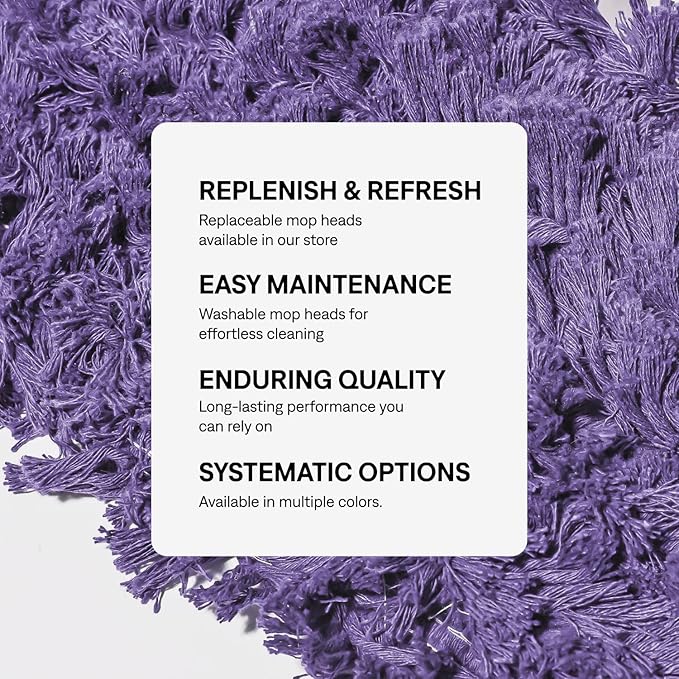 36 Inch Purple Commercial Dust Mop & Floor Sweeper with Extendable Handle – Mop for Hardwood, Tile, and Concrete Floor Cleaning